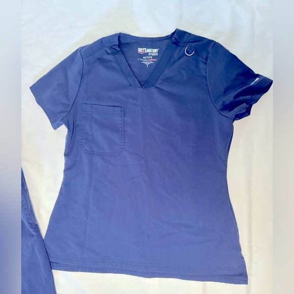 Greys Anatomy spandex stretch scrub set - Navy - Picture 3 of 3